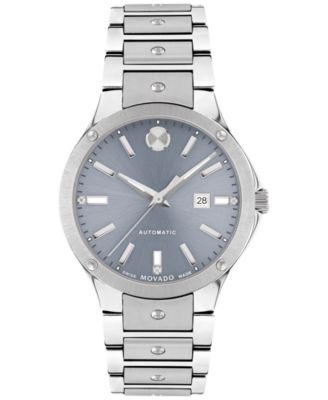 Movado - Women's Swiss Automatic SE Diamond Accent Stainless Steel Bracelet Watch 33mm