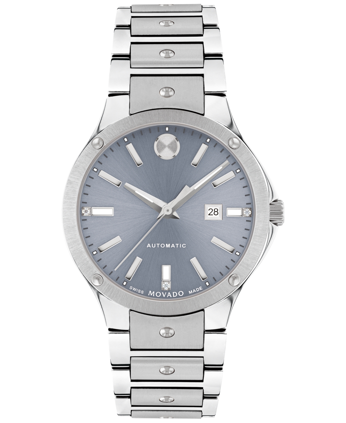 Women's Swiss Automatic Se Diamond Accent Stainless Steel Bracelet Watch 33mm - Silver-tone
