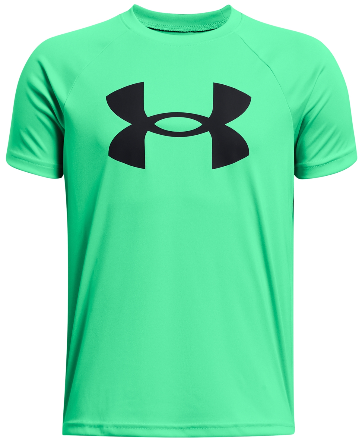 Shop Under Armour Big Boys Tech Big Logo Short Sleeve T-shirt In Vapor Green,black