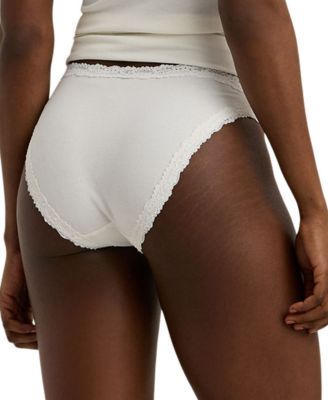 Women's Cotton & Lace Jersey Bikini Brief Underwear 4L0076