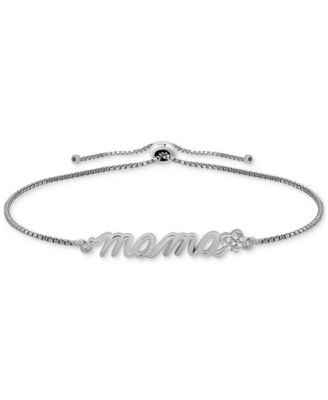 Giani Bernini - Cubic Zirconia Mama Heart Bolo Bracelet in Sterling Silver