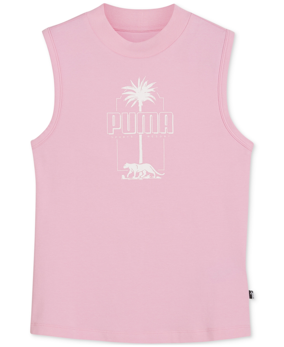 Women's Palm Resort Sleeveless Tank Top - Pink Lilac