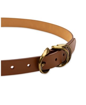 Women's Genuine Leather Sculptured Harness Buckle Belt