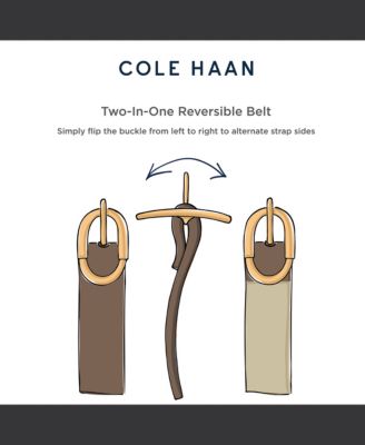 Women's Two-In-One Center Bar Reversible Genuine Leather Belt