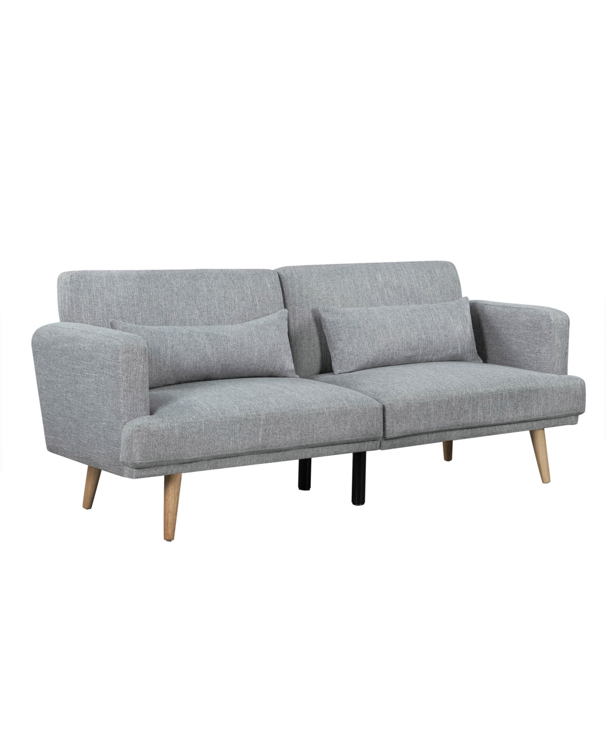 Shop Serta 79.9" W Polyester Price Convertible Sofa In Gray
