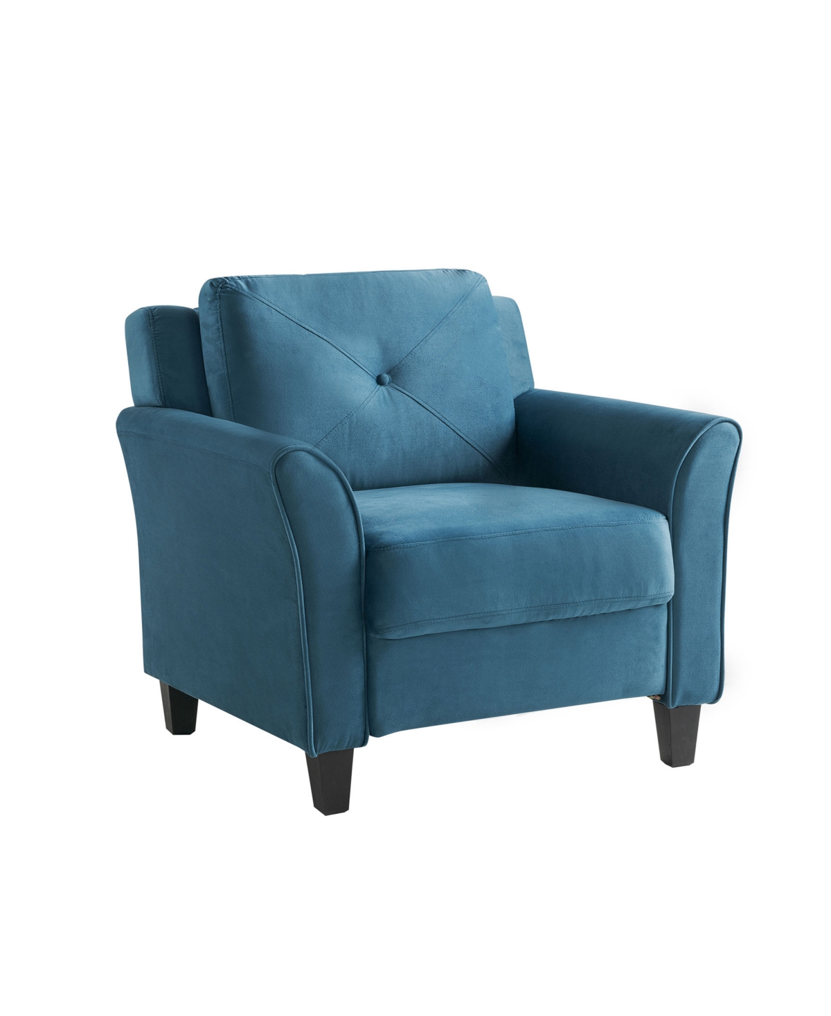 Shop Lifestyle Solutions 33.9" W Polyester Harvard Chair With Curved Arms In Blue