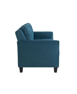 56.3" W Polyester Harvard Loveseat with Curved Arms