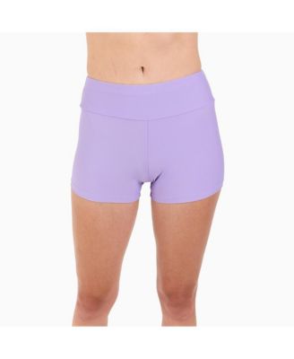 Women's Chlorine Resistant High Waisted Swim Shorts
