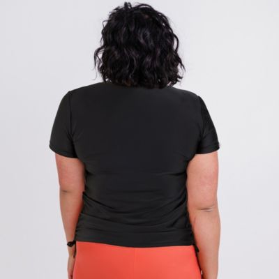 Plus Size Mock Neck Adele Swim Top