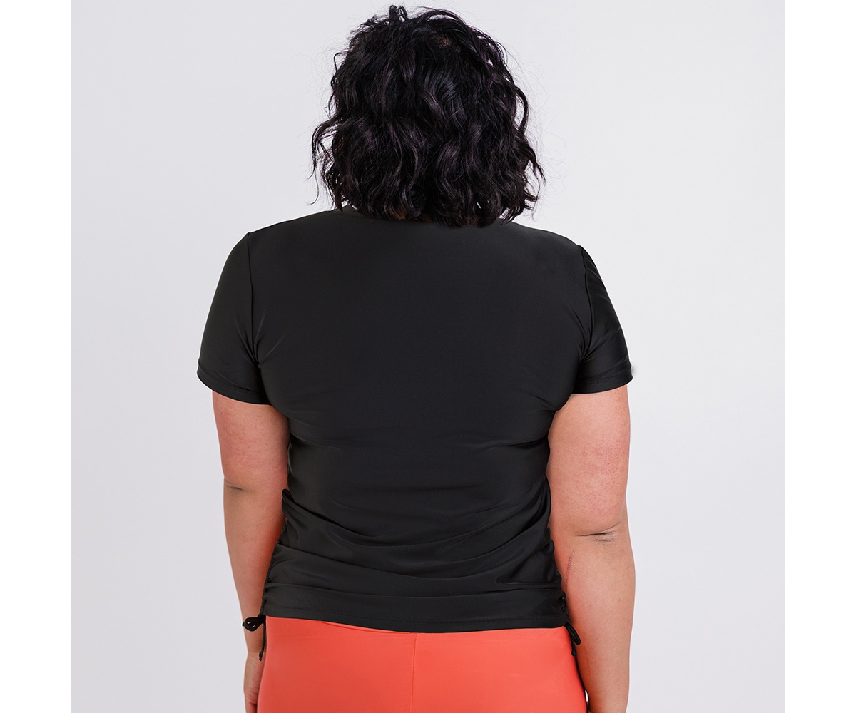 Calypsa Plus Mock Neck Adele Swim Top