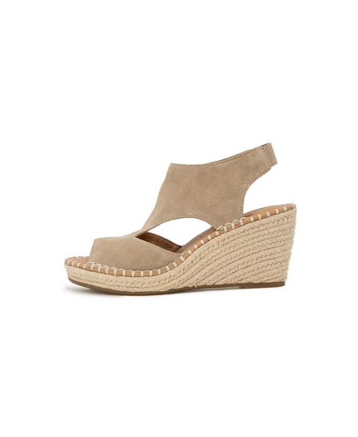 GENTLE SOULS - Cody Perforated Suede Espadrille Wedge main image 1