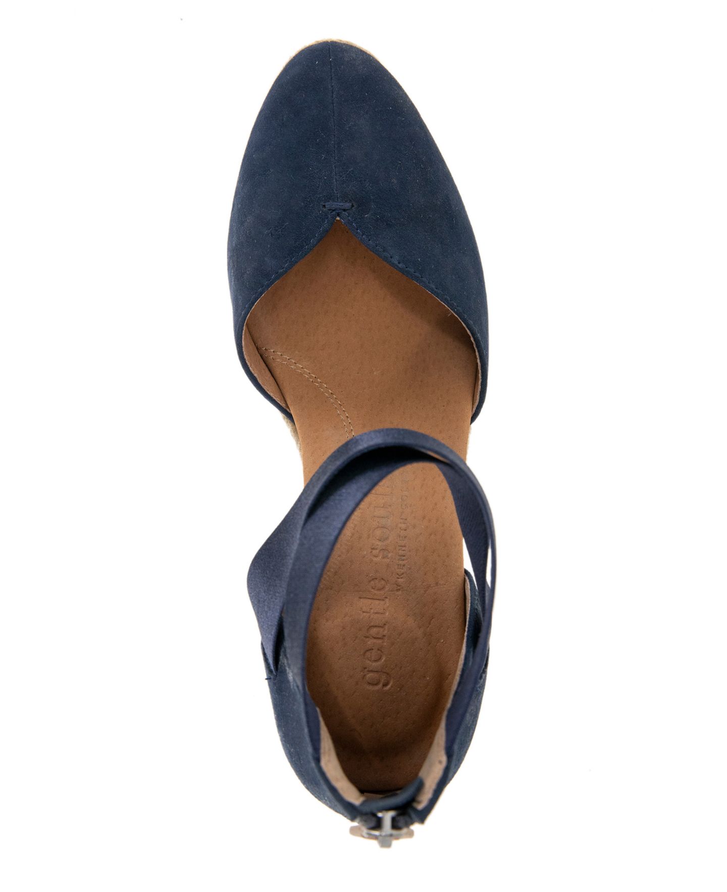 Женские сандалии Gentle Souls Orya Wedge Pointy Toe Espadrille, цвет: Чёрный замшевый — фото 11