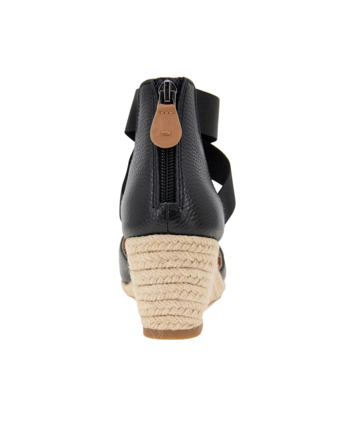 Женские сандалии Gentle Souls Orya Wedge Pointy Toe Espadrille, цвет: Чёрный замшевый — фото 6