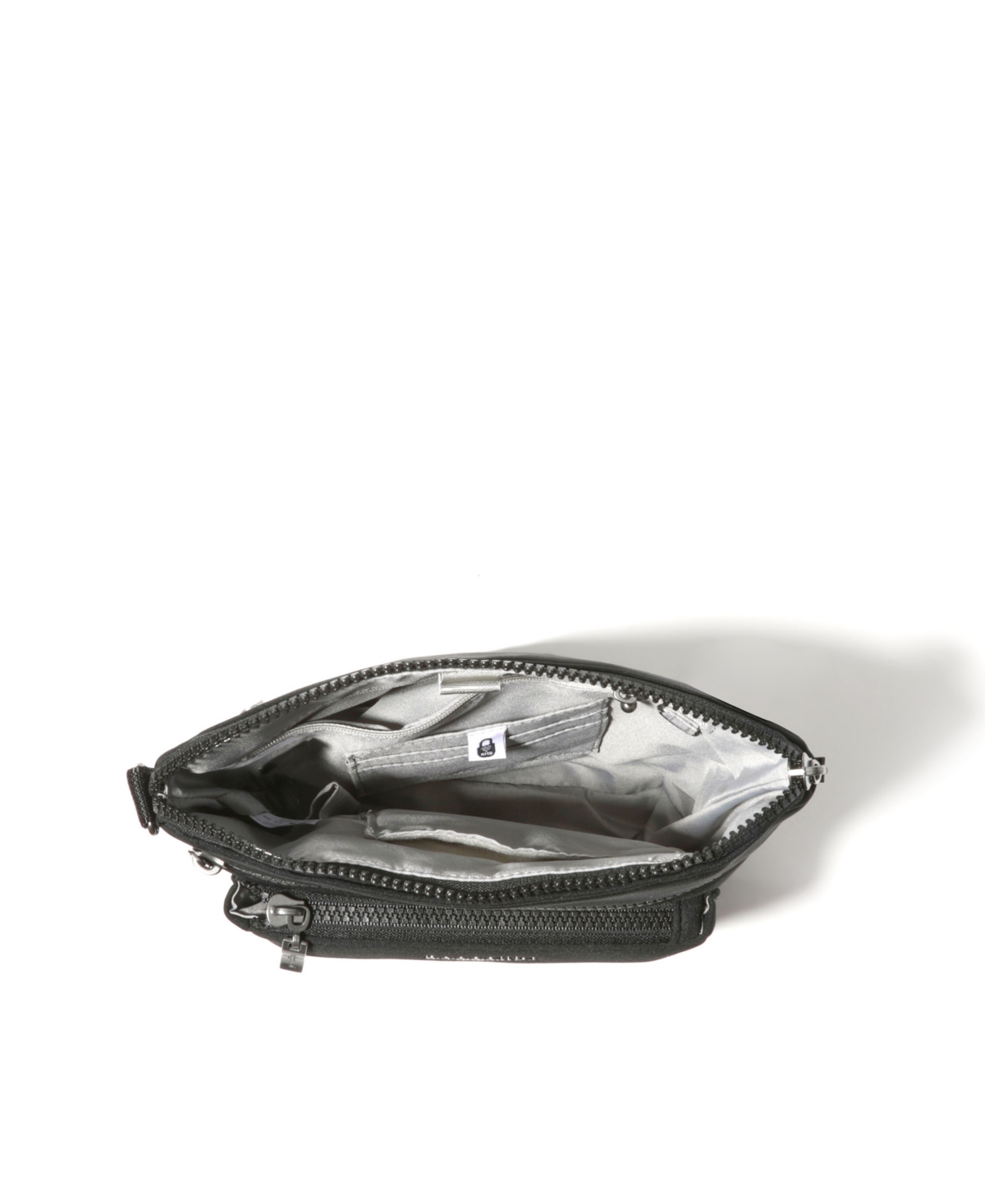 Shop Baggallini Modern Pocket Adjustable Strap Crossbody Bag In Silver Metallic Quilt