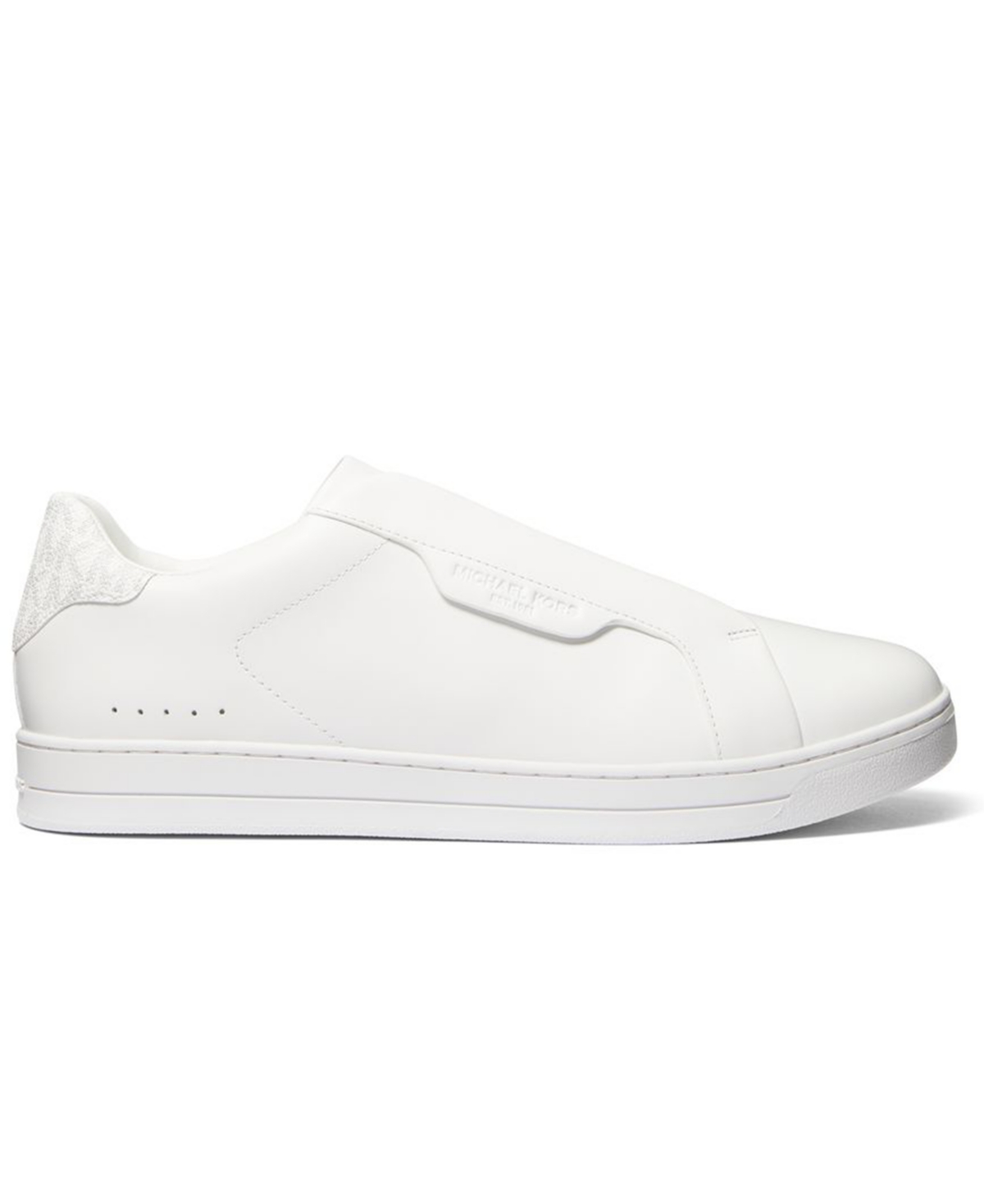 Shop Michael Kors Men's Keating Slip-on Leather Sneaker In White
