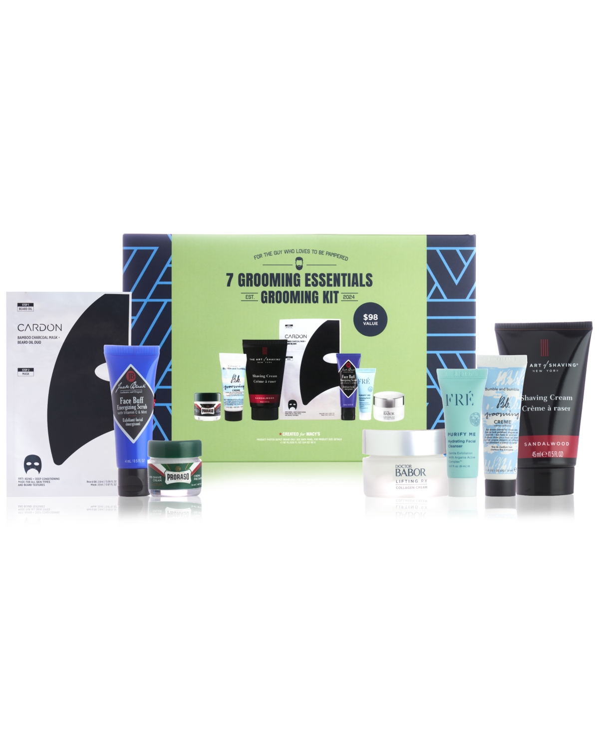 Shop Created For Macy's 7-pc. Father's Day Grooming Essentials Set,  In Blue