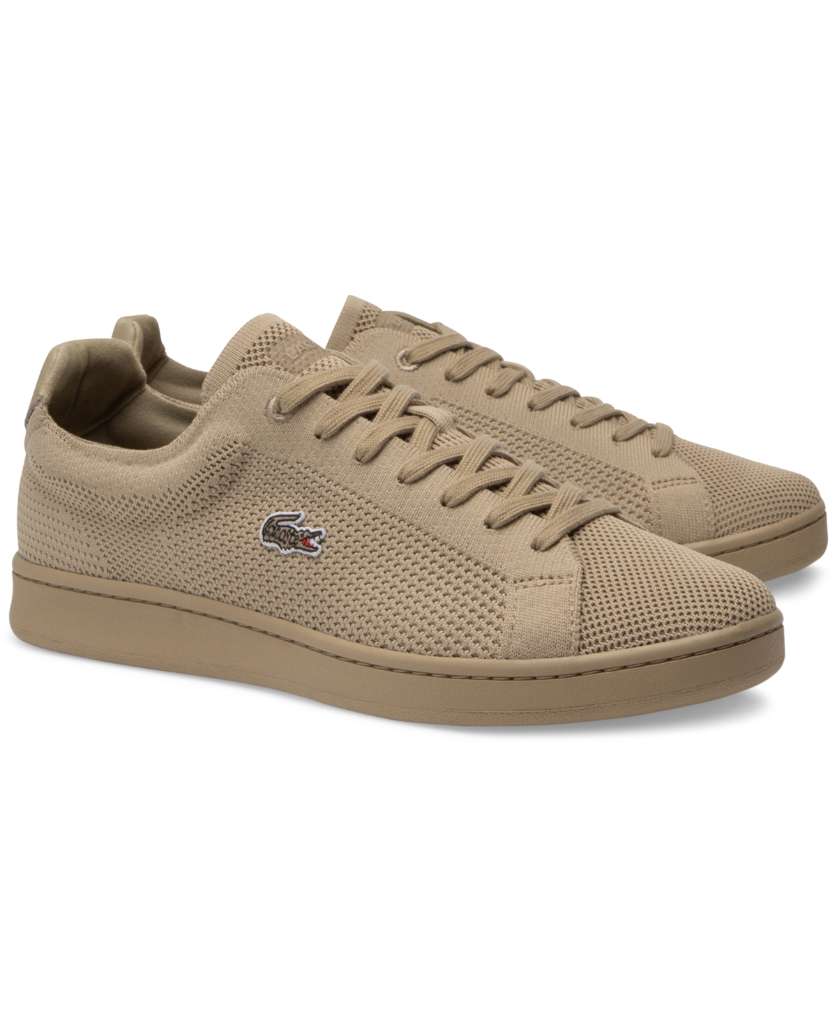 Shop Lacoste Men's Carnaby Piquee Sneakers In Light Brown,light Brown