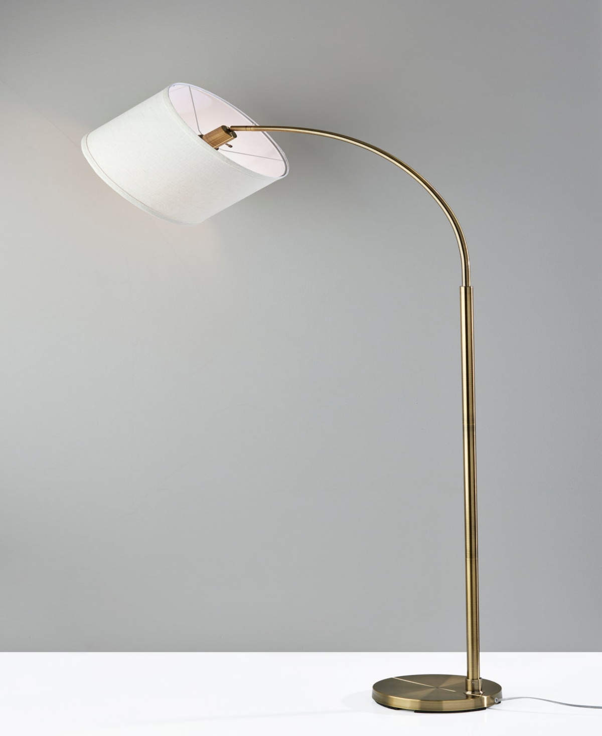 Adesso 64" Jace Floor Lamp In Antique-like Brass