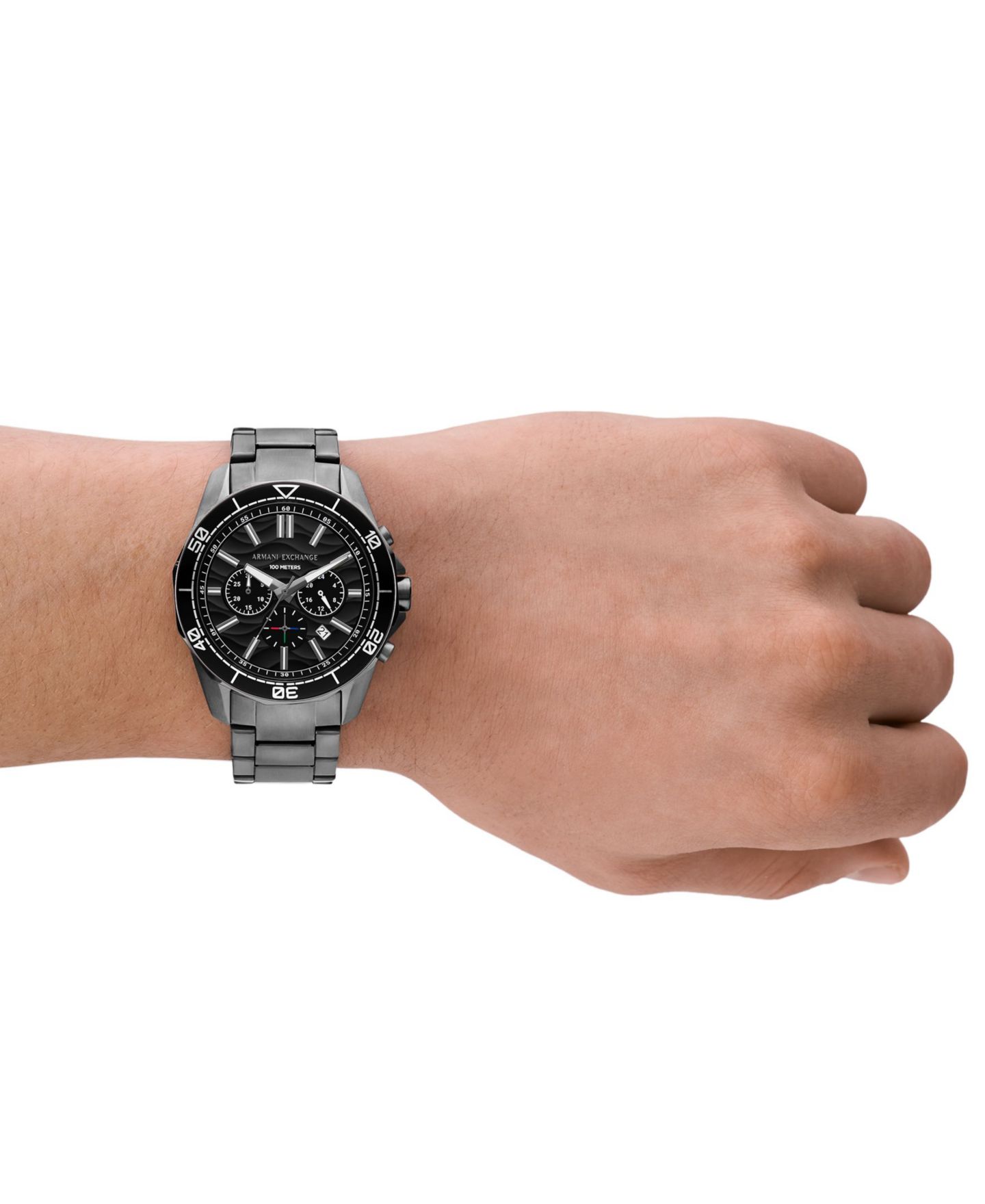 Мужские часы A|X Armani Exchange Chronograph Gunmetal Stainless Steel 44mm — фото 6