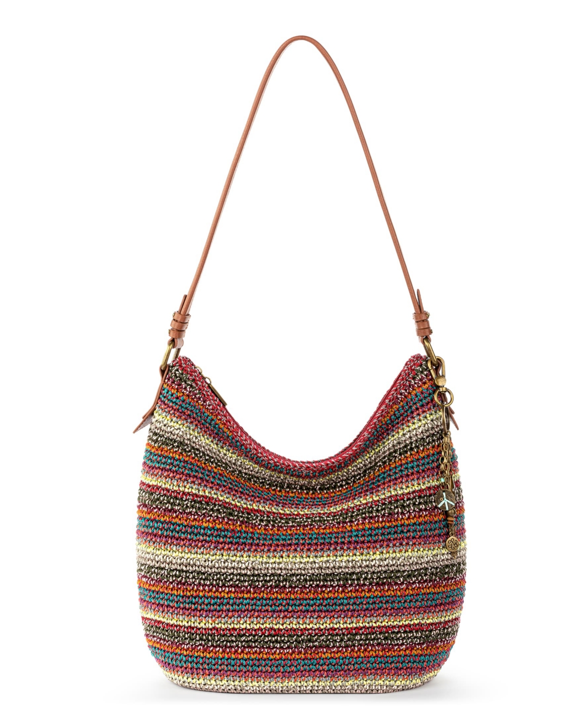 Sequoia Crochet Hobo - Sunset Stripe