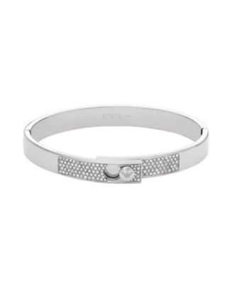 Emporio Armani Women's Stainless Steel with Crystals Setted Bangle ...