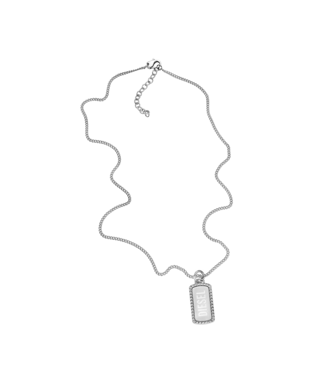 Diesel Men's Stainless Steel Dog Tag Necklace
