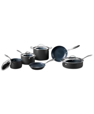 Flavortown Hard-Anodized Laser Titanium Aluminum 10-Pc. Cookware Set