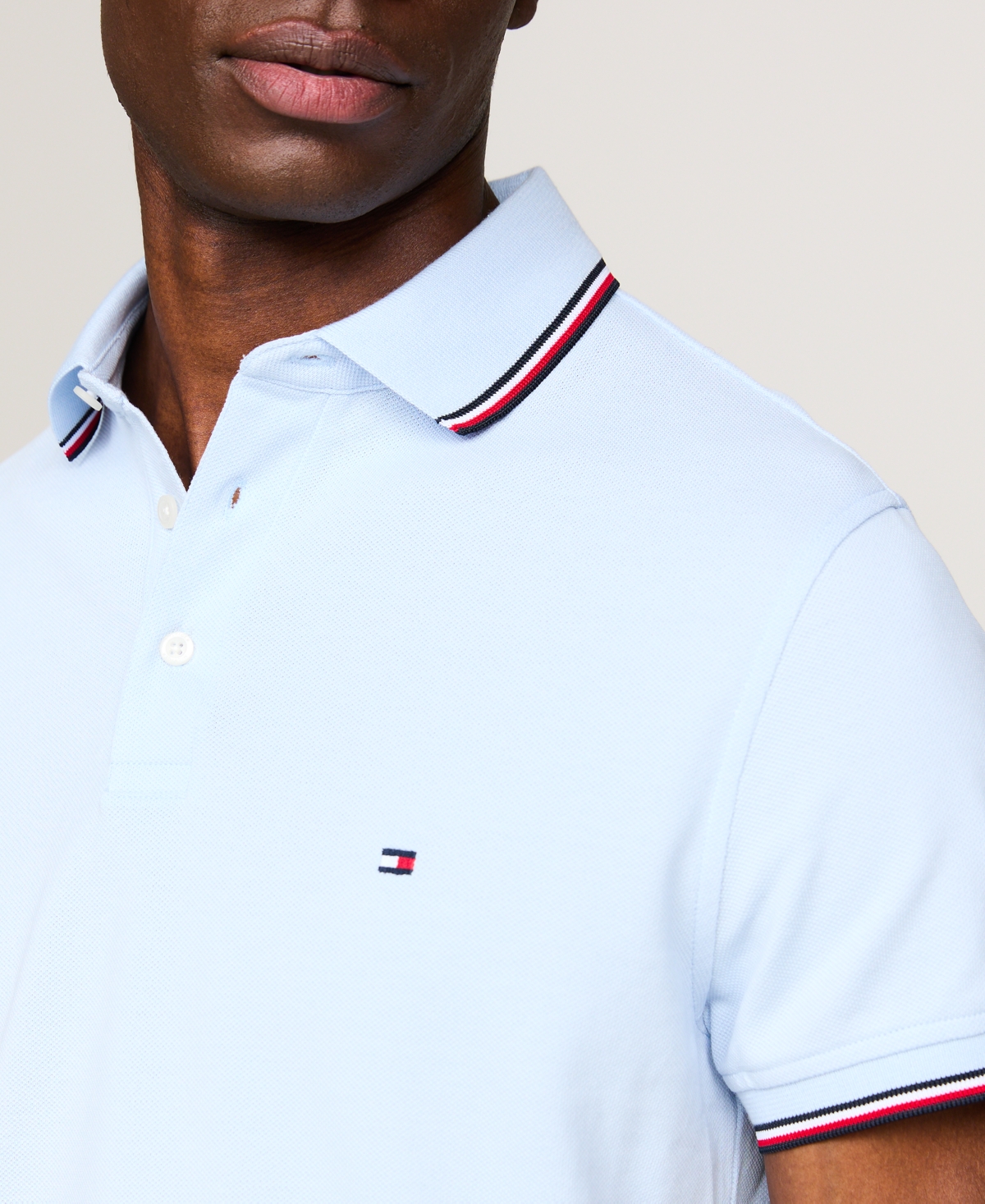 Tommy Hilfiger Men's Slim-Fit 1985 Red White & Blue Polo Shirt