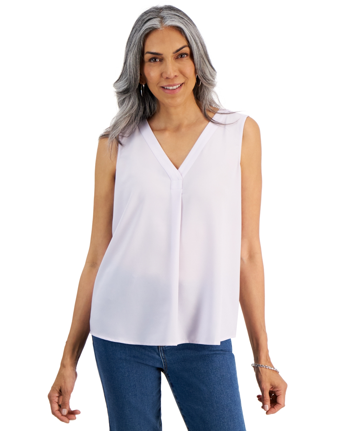 Shop Style & Co Women's Sleeveless Tank, Created For Macy's In Lavender Fog