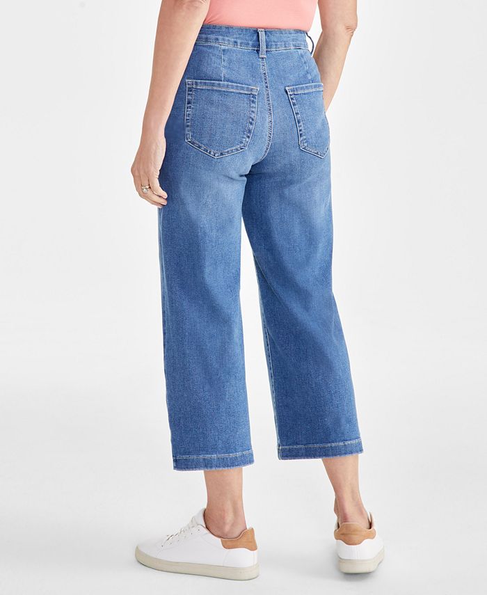 Michelle Mid-Rise Wide Crop Jeans