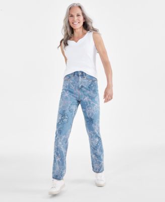 売れ筋商品|||ジェイエムコレクション カットソー トップス レディース Plus Size Printed Shirred Tee, Exclusively at Macy's Light Pesto Combo Graphic Tee Plus Size Clothing for Women - Macy's