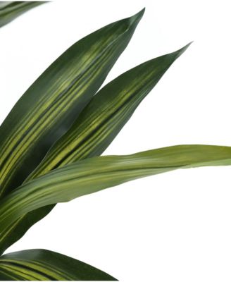 51" Indoor Artificial Floor Dracaena Tree with Black Pot