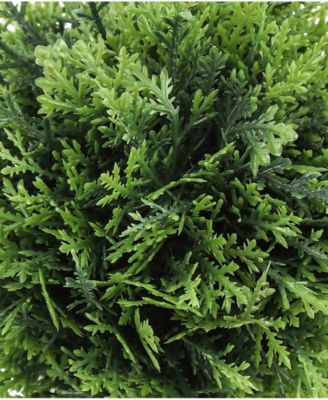 5" Indoor Artificial Grass Plants with Decorative Grey Pots, Set Of 3