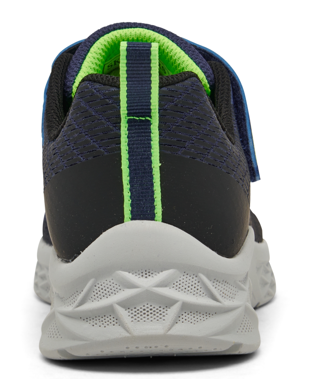 Skechers Little Boys Microspec Ii - Zovrix Fastening Strap Casual Sneakers from Finish Line - Black, Lime