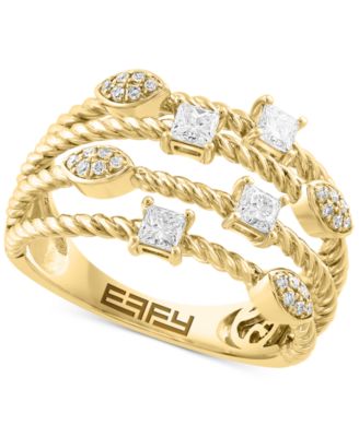 EFFY Collection - Diamond Multi-Row Ring (1/2 ct. t.w.) in 14k Gold