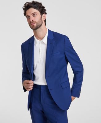Hugo Boss - Men's Modern-Fit Solid Wool-Blend Suit Jacket
