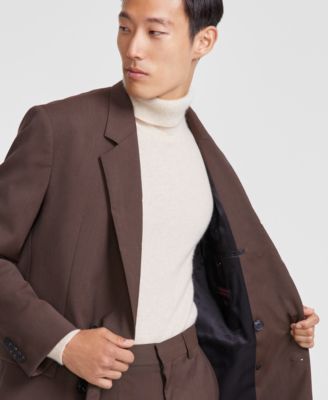 HUGO by Men's Modern-Fit Solid Wool Suit Separate Double-Breasted Jacket