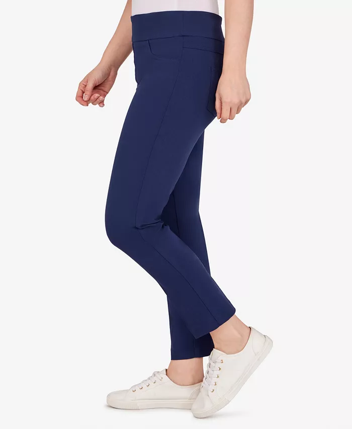 Petite Mid-Rise Pull-On Straight Solar Millennium Tech Ankle Pants - thumbnail 5
