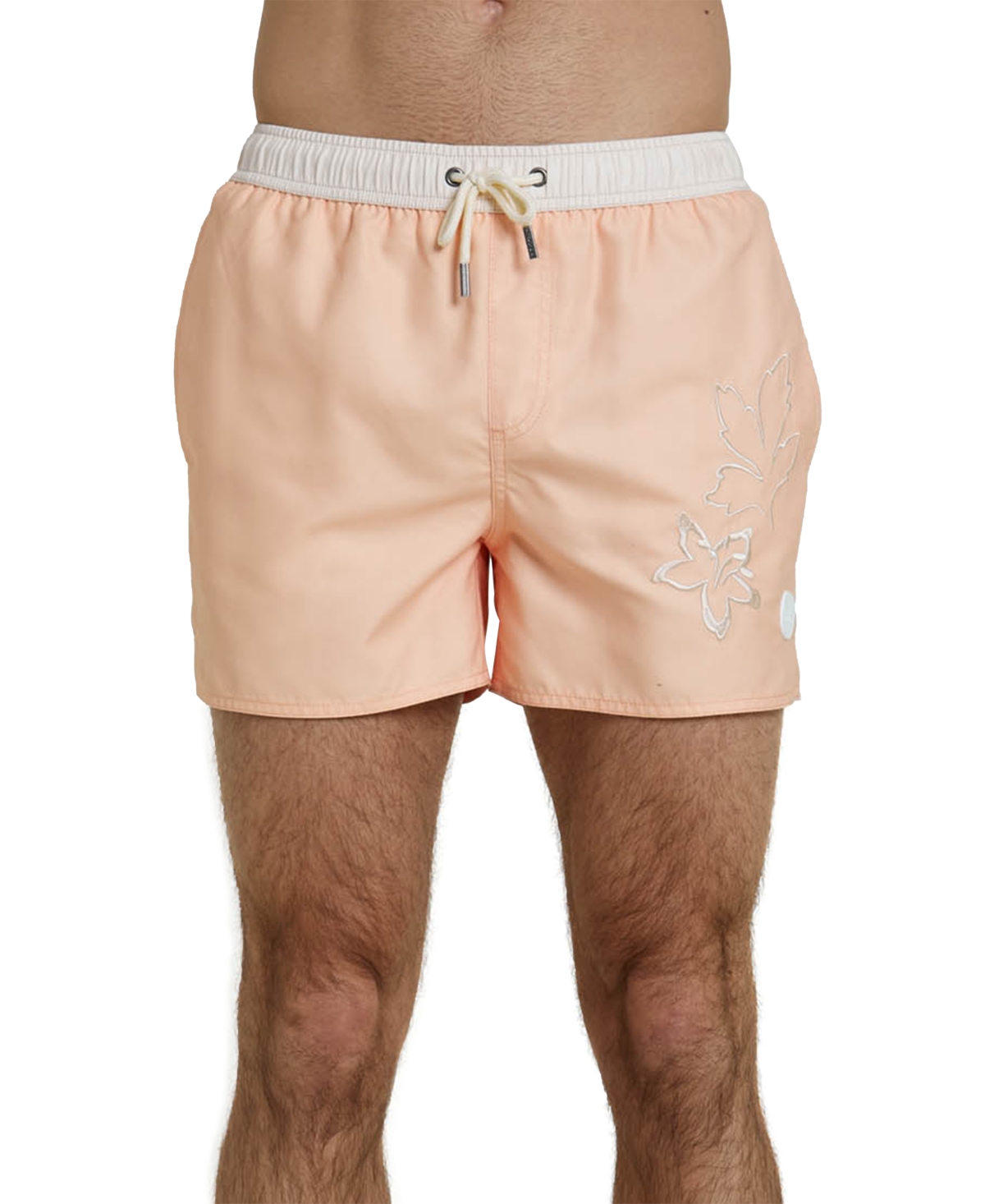 Shop Native Youth Men's Floral Swim Shorts In Peach