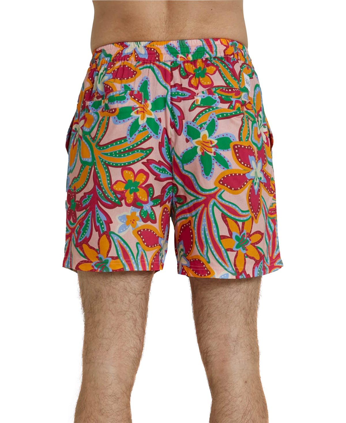 Shop Native Youth Men's Regular-fit Floral-print Shorts In Pink