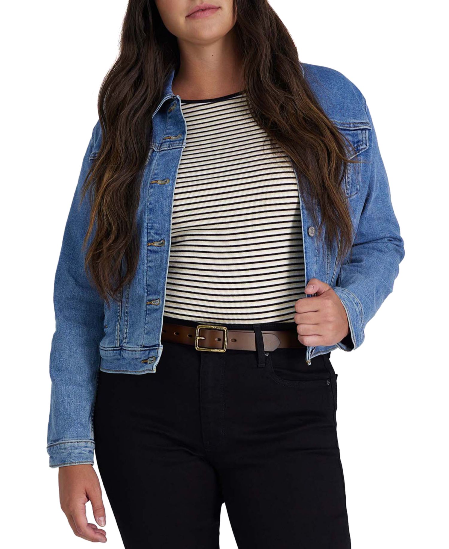 Women's Hammered Center Bar Buckle Casual Leather Belt