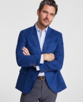 Nautica Men's Modern-Fit Faux-Suede Sport Coat - Bright Blue