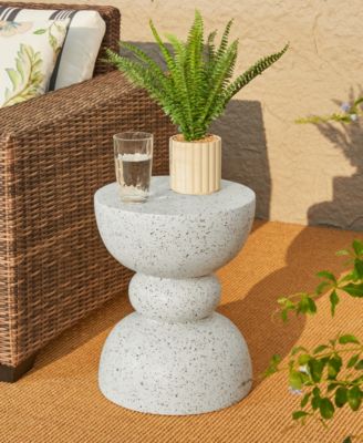 Multi-functional Faux Terrazzo Garden Stool or Plant Stand or Accent Table