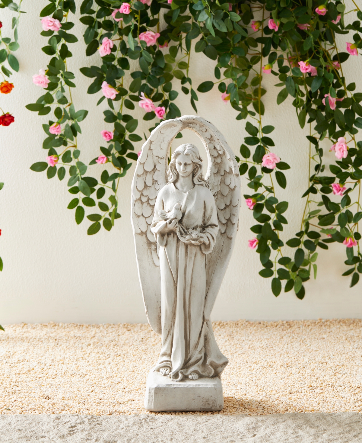 Glitzhome Standing Archangel Garden Statue