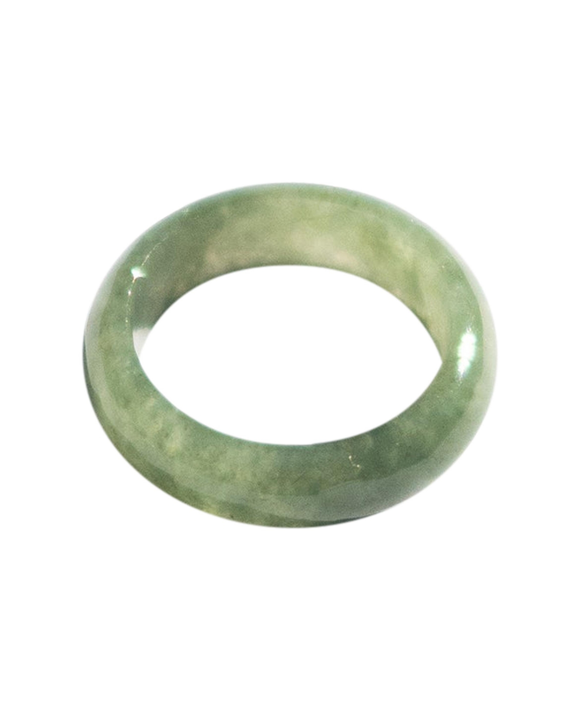 Chess &#x2014; Light/Dark cyan jade ring - Natural