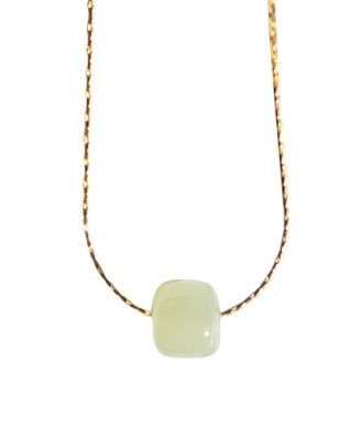 Beetle — Green bead jade necklace