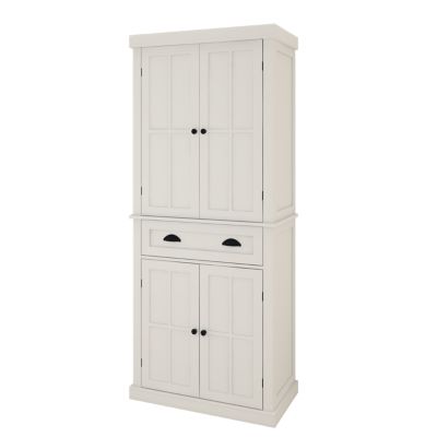 Four-Door, One-Drawer Cabinet, Field Grid Model-White