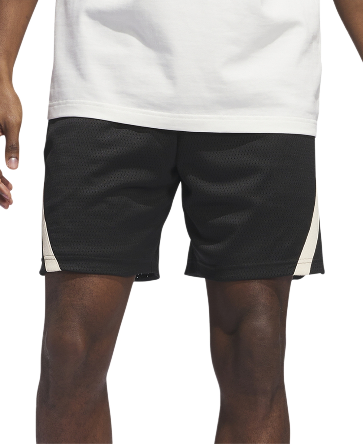 Shop Adidas Originals Men's Select Baller Stripe Shorts In Black,sand