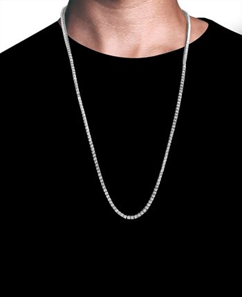 Macy s Men s Diamond 24 Tennis Necklace 2 ct. t.w. in Sterling Silver Macy s