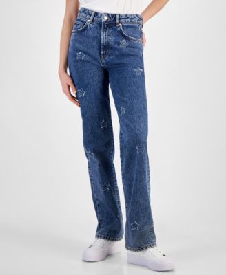 HUGO - Women's Star High Rise Straight Leg Jeans